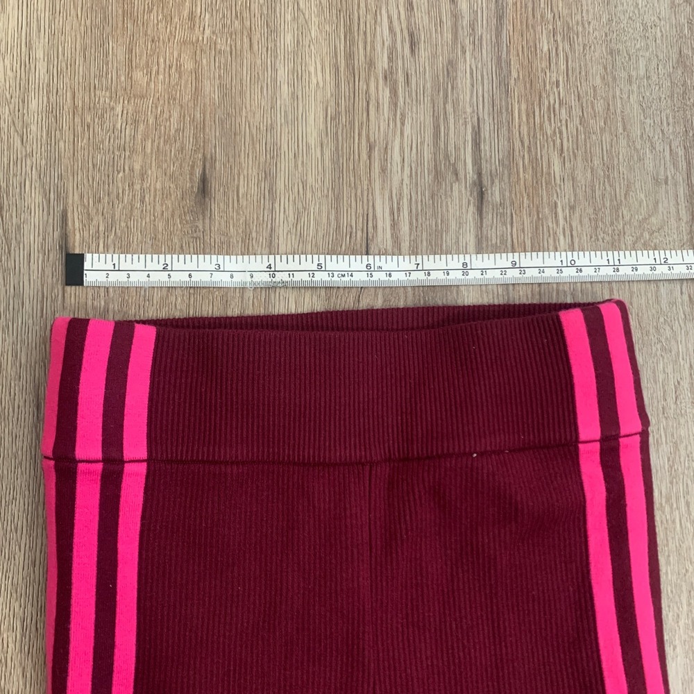 Adidas x Ivy Park ribbed knit skinny leggings in burgundy pink - size s women - Picture 6 of 9